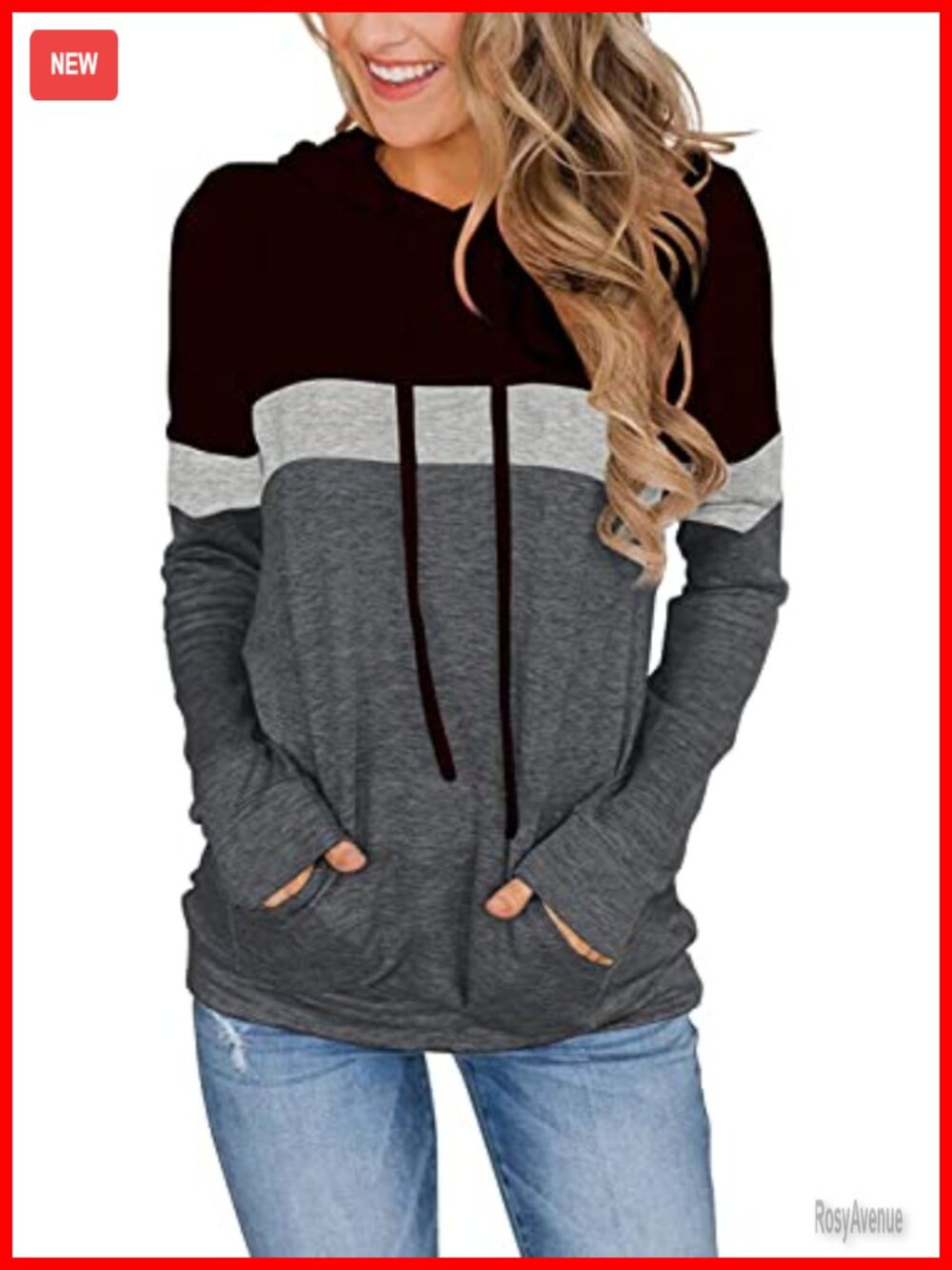 Women's Long Sleeve Hoodie Pullover Sweatshirt Lightweight Casual Top